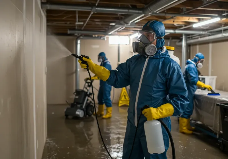 Basement Sanitization and Antimicrobial Treatment process in Douglas, MA