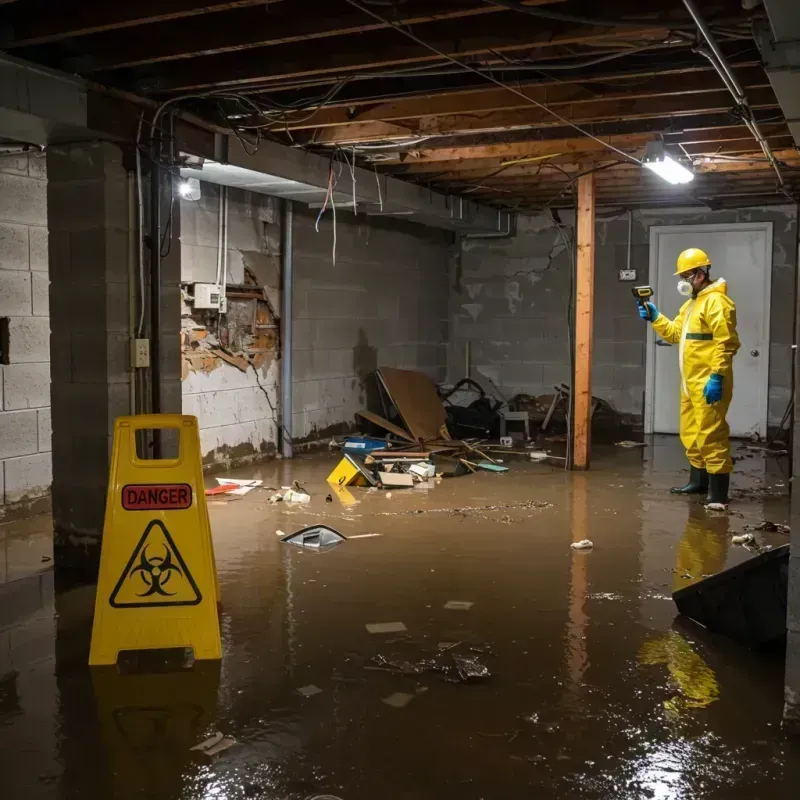 Flooded Basement Electrical Hazard in Douglas, MA Property